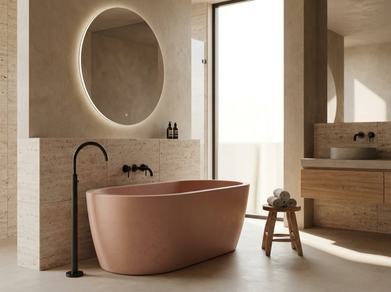 Juno Freestanding Bathtub in a room