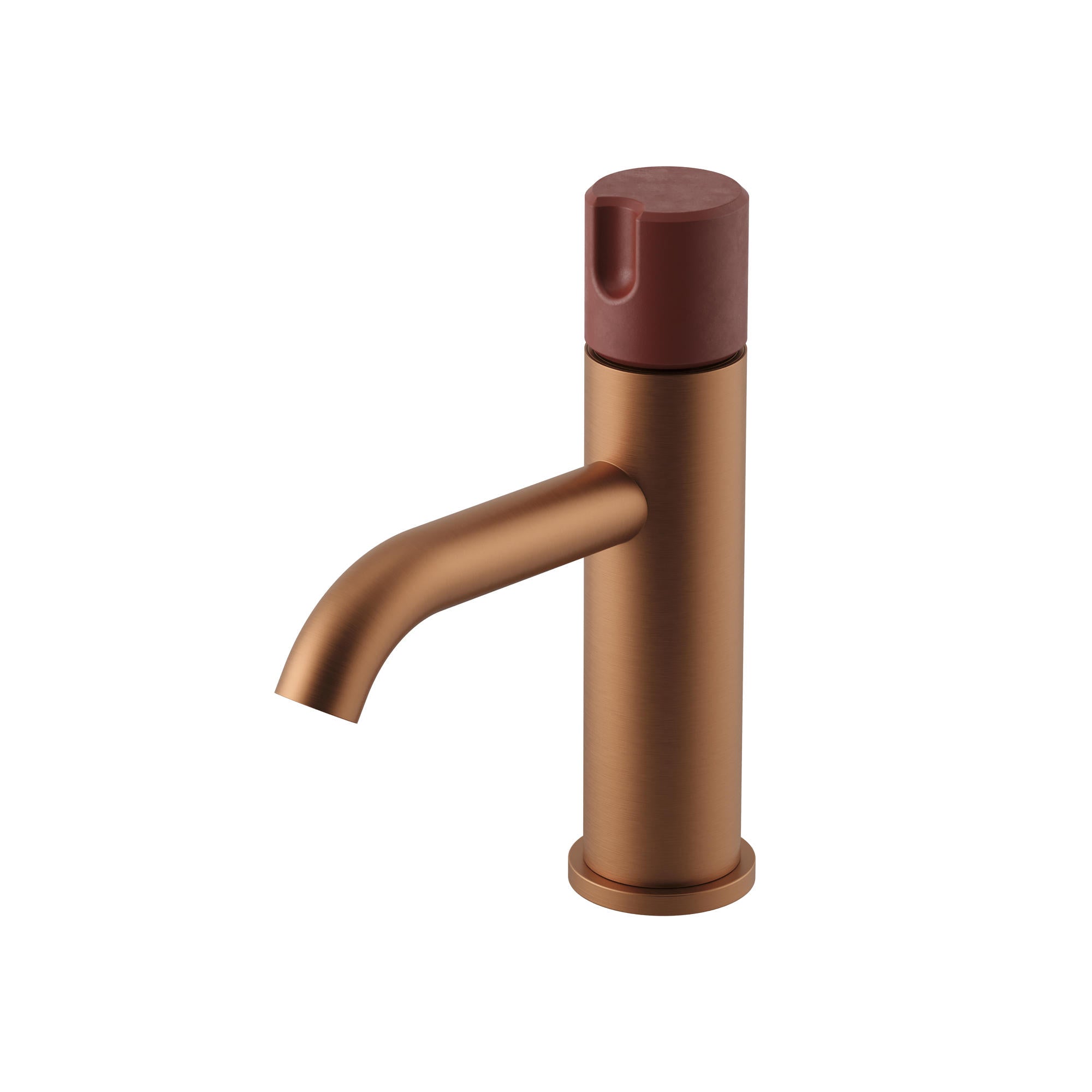 Meir x Nood Co. basin mixer, Lustre Bronze x Clay, original supplier photo