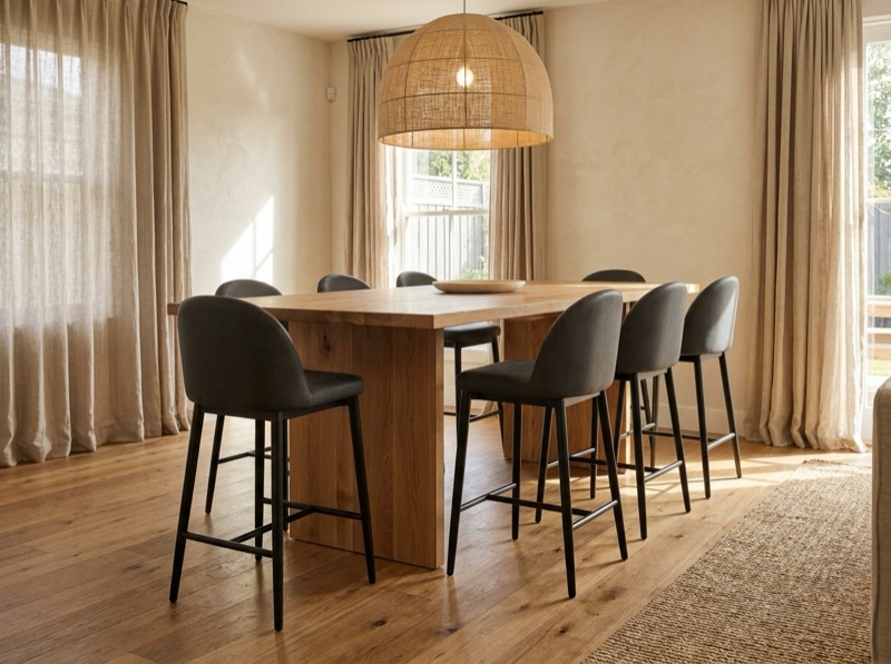 Roma Bar Stool Leather in a room