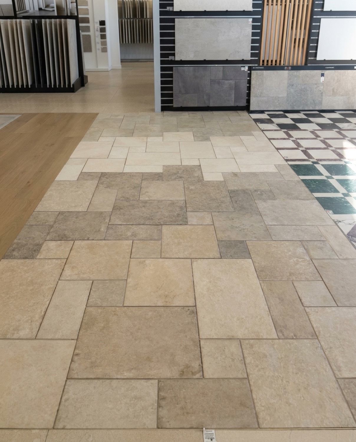San Marco French-pattern tiles in a showroom setting